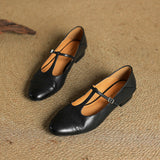 Serene™ | Punching T-Strap Shoes