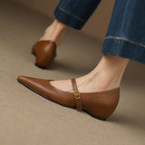 Veloria Lambskin Leather Mary Janes