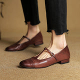 Serene™ | Punching T-Strap Shoes