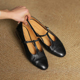 Serene™ | Punching T-Strap Shoes