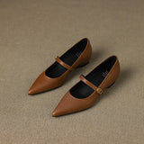 Veloria Lambskin Leather Mary Janes