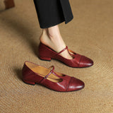 Serene™ | Punching T-Strap Shoes