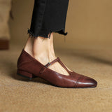 Serene™ | Punching T-Strap Shoes