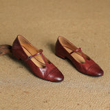 Serene™ | Punching T-Strap Shoes