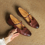 Serene™ | Punching T-Strap Shoes