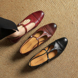 Serene™ | Punching T-Strap Shoes
