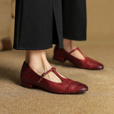 Serene™ | Punching T-Strap Shoes