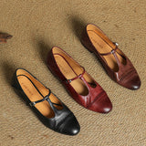 Serene™ | Punching T-Strap Shoes