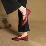 Serene™ | Punching T-Strap Shoes