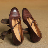 Serene™ | Punching T-Strap Shoes