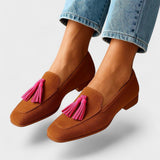 Charmaine | Fringe Pink Loafers