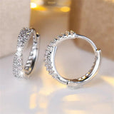 Vintage Zirconia Hoop Earrings
