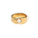 Vintage Gold Pearl Ring