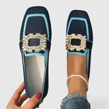 Zhi Ying | Buckle-Detail Blue Loafers