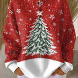 Lotte | Christmas Jumper in Red with Christmas Tree