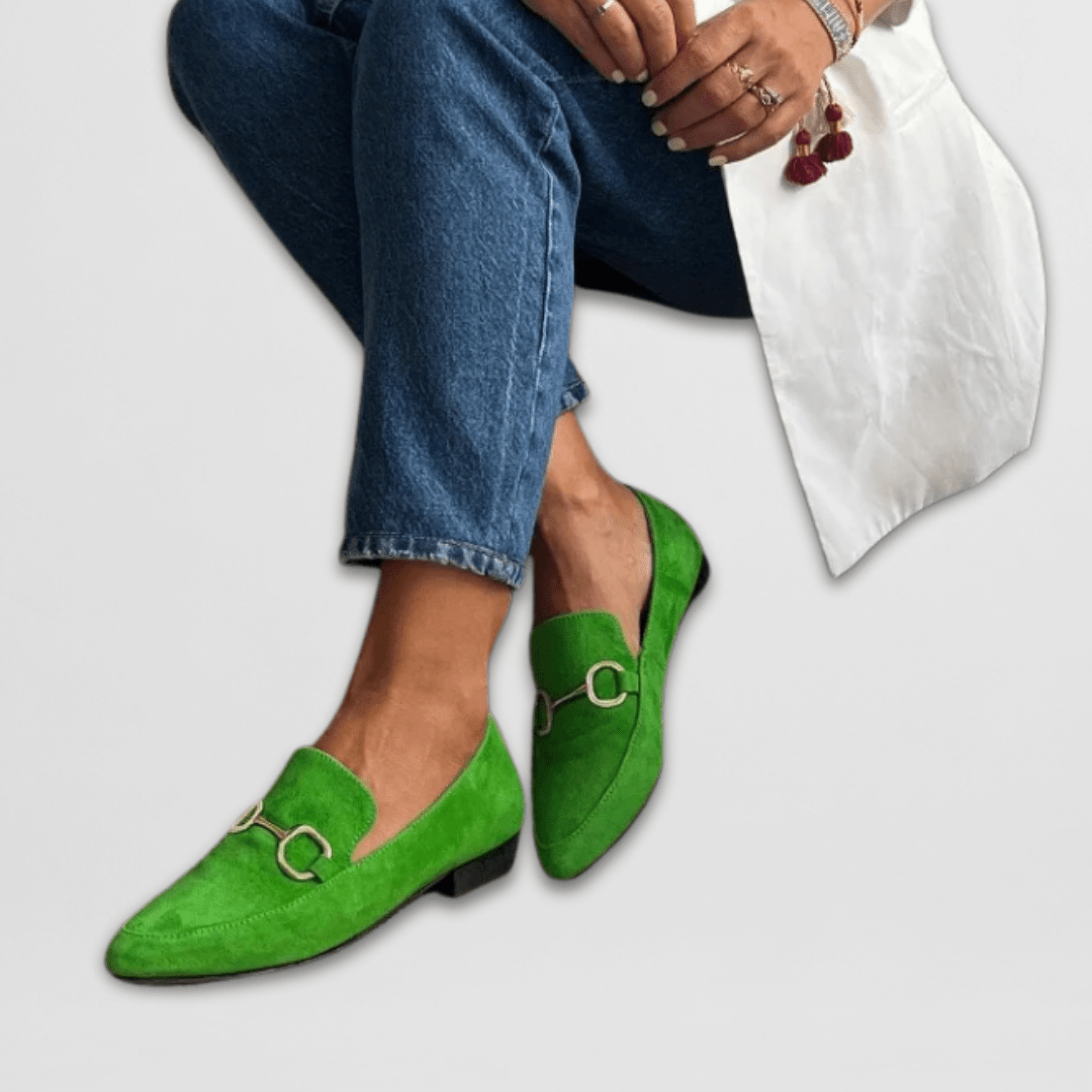 Ying Hui | Buckle-Detail Green Loafers