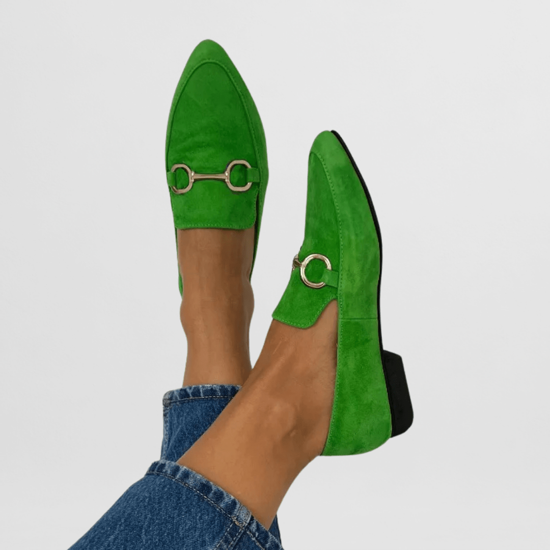Ying Hui | Buckle-Detail Green Loafers