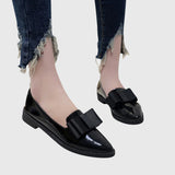 Melissa | Bow-Detail Burgundy Loafers