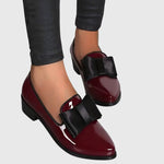 Melissa | Bow-Detail Burgundy Loafers