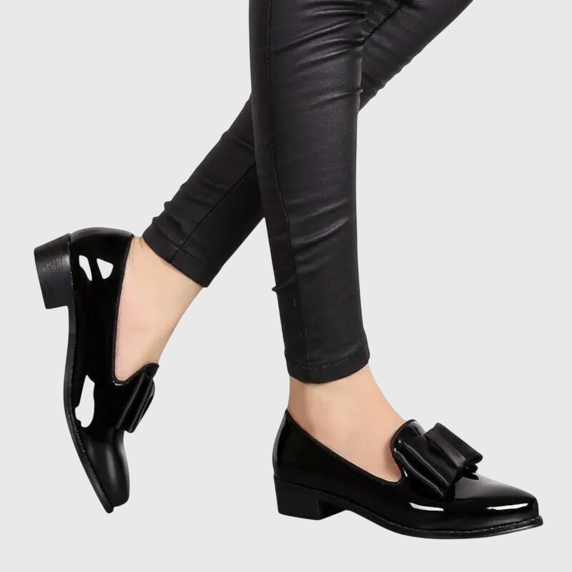 Melissa | Bow-Detail Burgundy Loafers