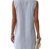 Frenzi - Striped Shirt Dress